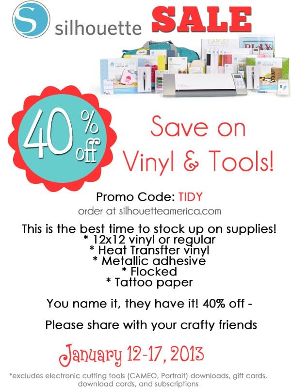 Silhouette Site 40% off! Best sale of the year!