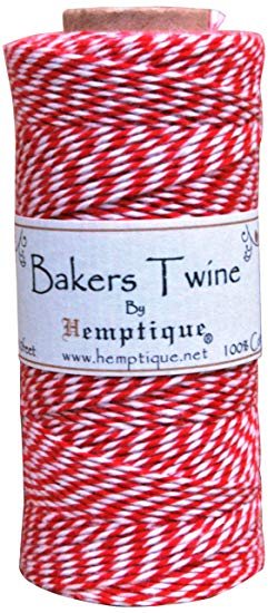 Hemptique bts2red-w Baker's Twine Spool 50-Gram, Red