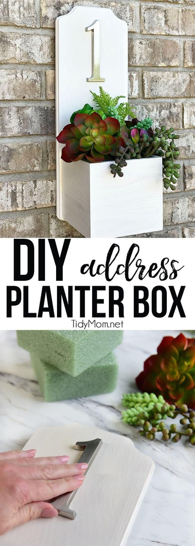 address planter box with house number