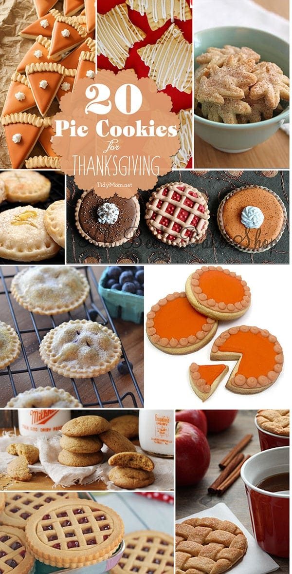 20 Pie Cookies to make for Thanksgiving! at cetcu.com