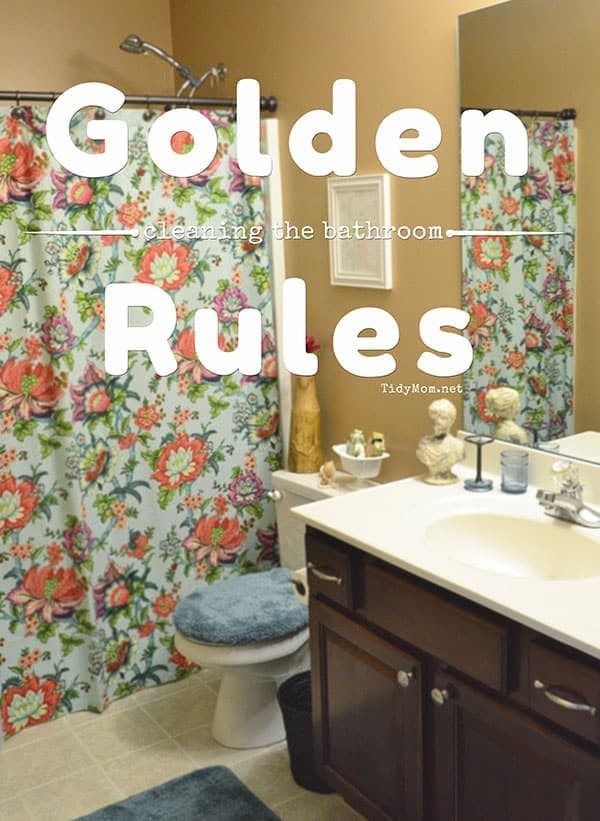 It's simple to CLEAN the BATHROOM when you follow these GOLDEN RULES at cetcu.com
