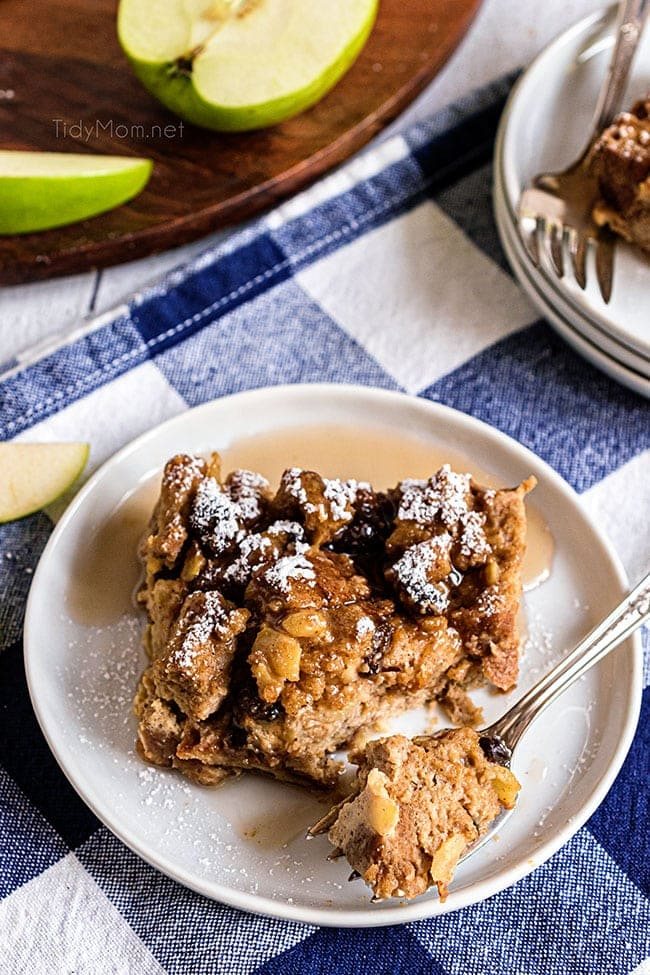 Apple & Peanut Butter Bread Pudding
