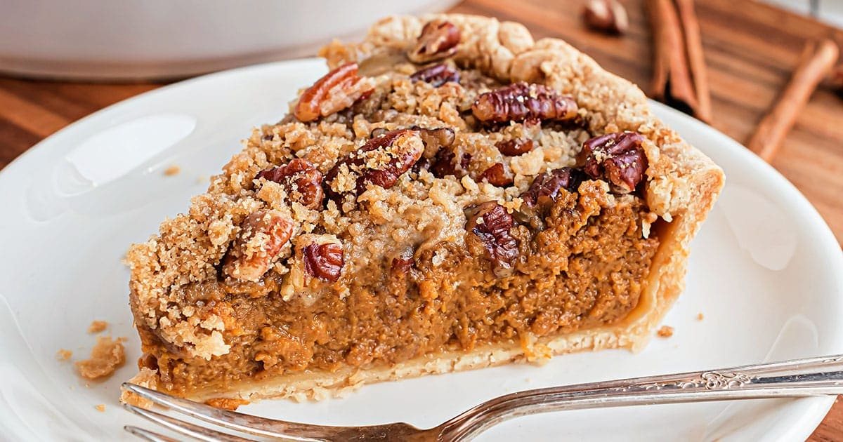 slice of pie on a plate
