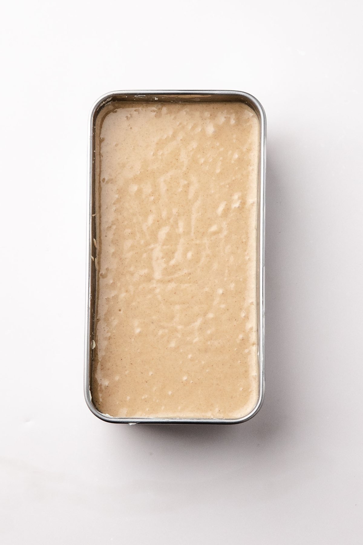 Batter in the loaf pan