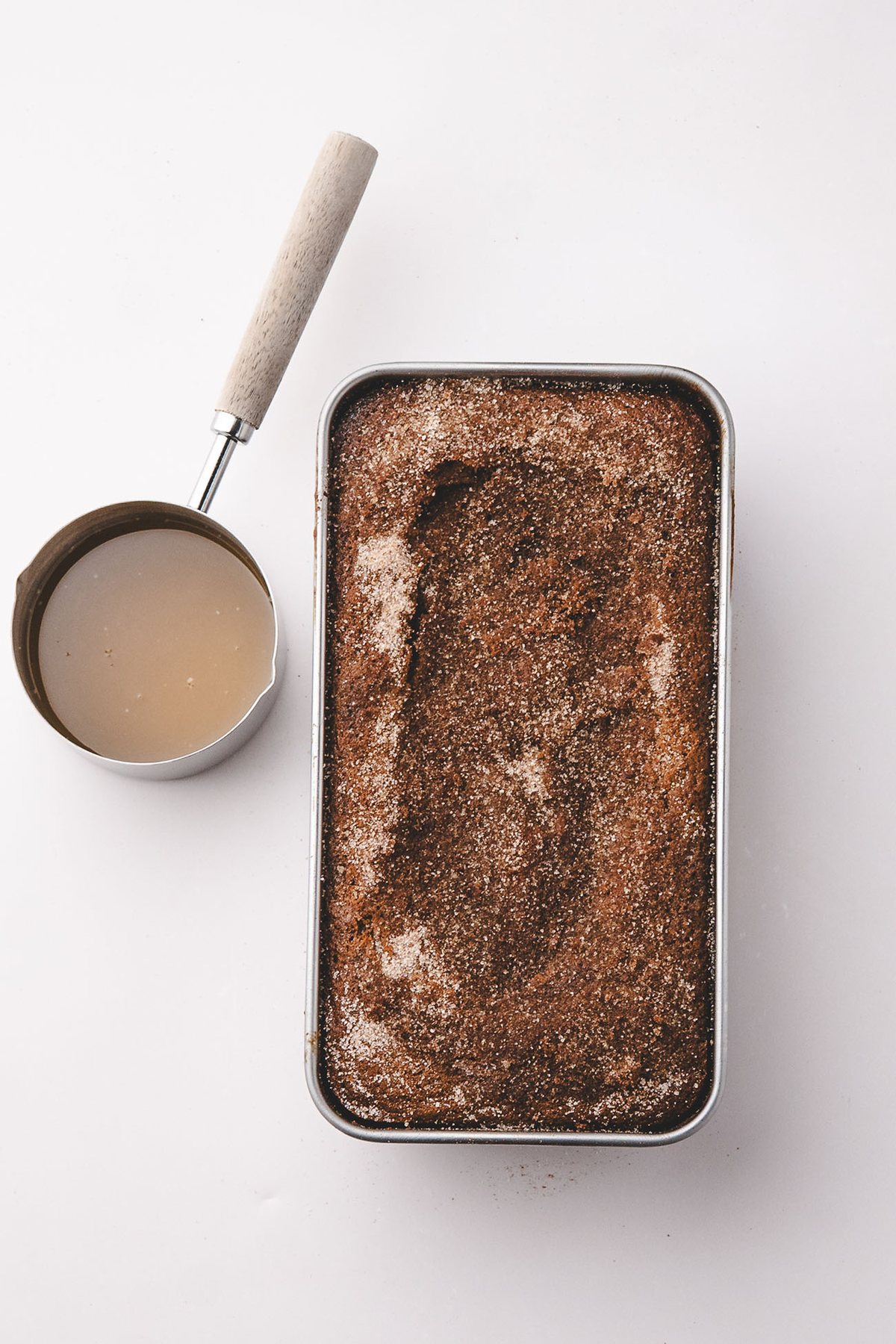 Baked loaf with the topping