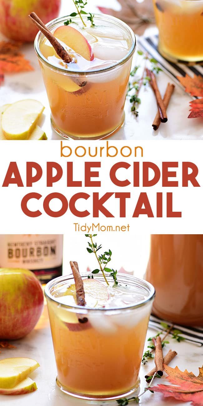 apple cider cocktail photo collage
