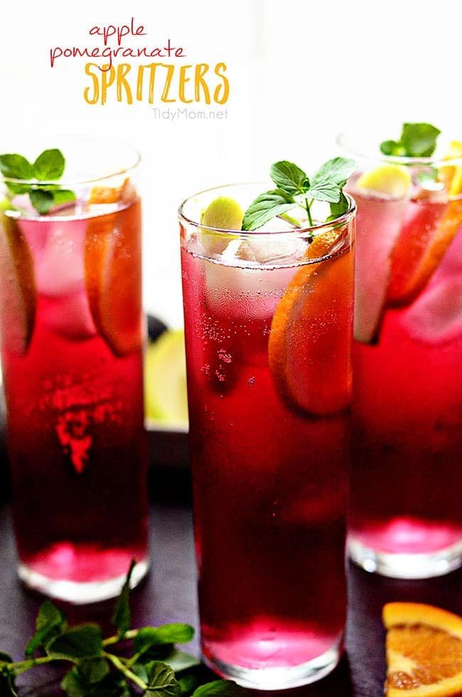 Apple Pomegranate Spritzers