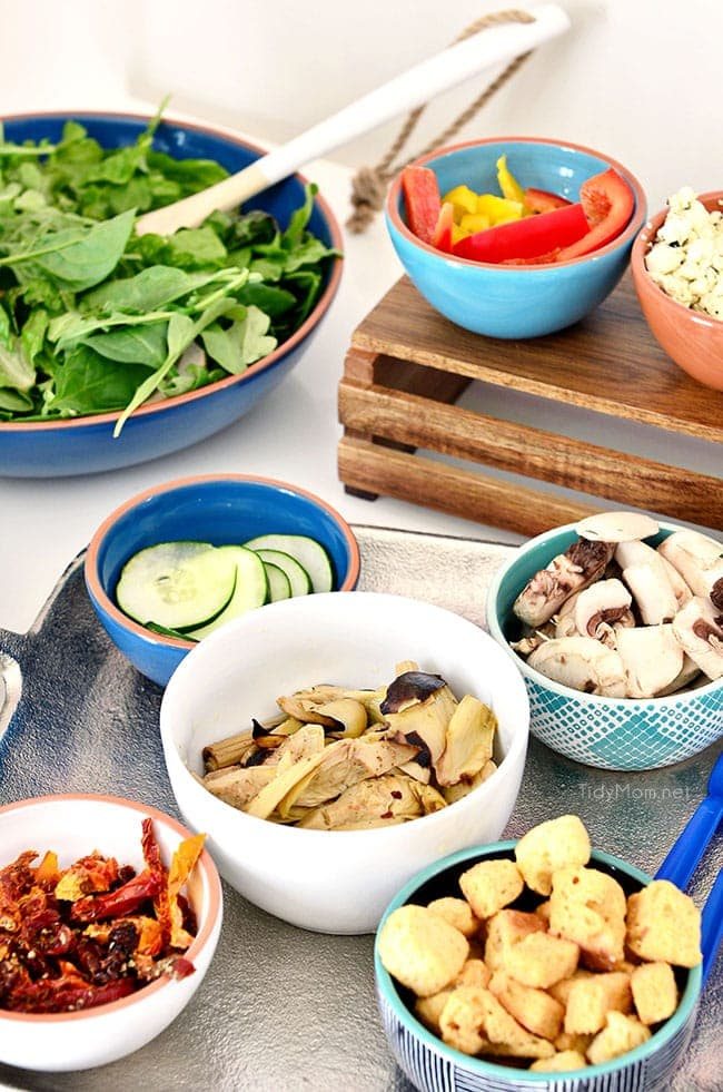 Girls Night Pizza Party! While the pizza bakes for 20 minutes, set up a salad bar! Details at cetcu.com