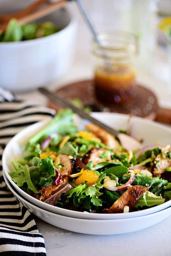 salad in a white bowl