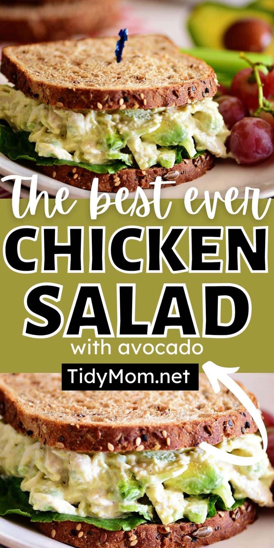 avocado chicken salad sandwich
