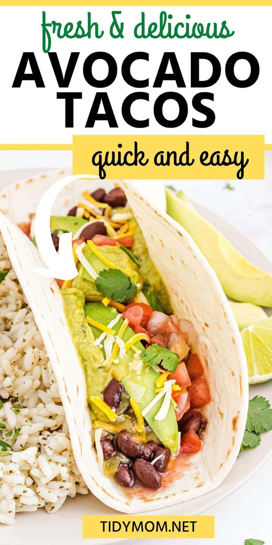 close up of avocado taco