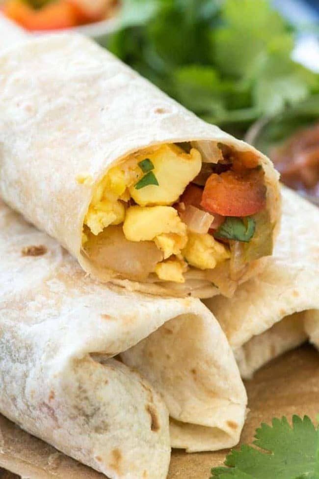 EASY MEXICAN BREAKFAST BURRITOS recipe by Crazy for Crust — Find crafts, printables, recipes and more for a Back to School Meal Plan at cetcu.com
