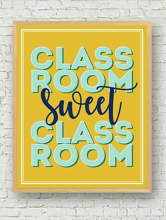 CLASSROOM SWEET CLASSROOM PRINTABLE by Eighteen25 — Find crafts, printables, recipes and more for a Back to School Meal Plan at cetcu.com