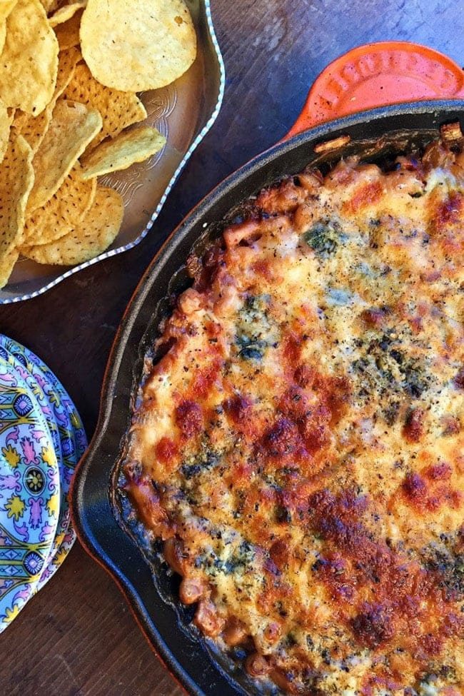 CHICKEN WHITE BEAN MOZZARELLA DIP by Reluctant Entertainer — Find crafts, printables, recipes and more for a Back to School Meal Plan at cetcu.com