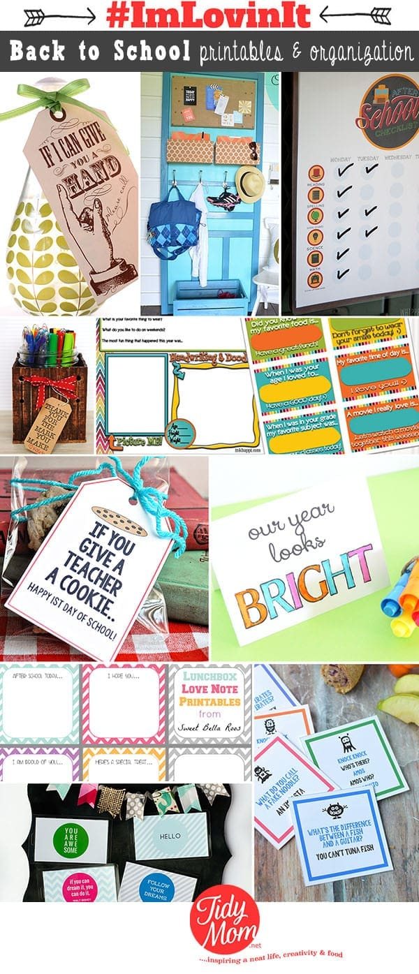 10 Back to School free printables and organization ideas at cetcu.com