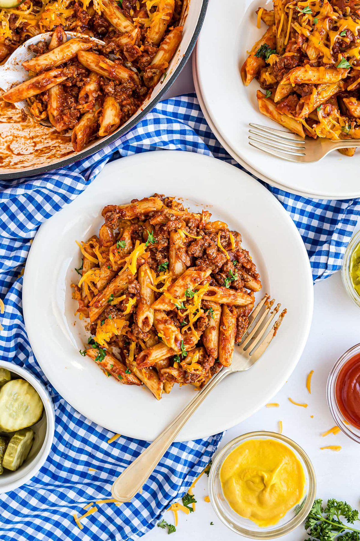 Bacon Cheeseburger Pasta Skillet