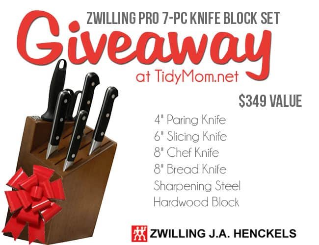 ZWILLING J.A. Henckels PRO KNIFE 7-pc Block Set Giveaway at cetcu.com