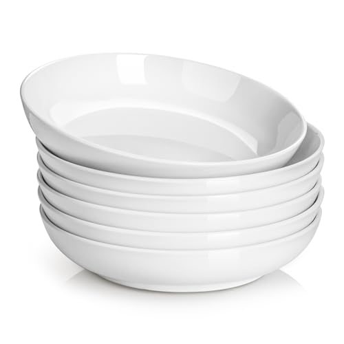 Shallow White Pasta Bowls