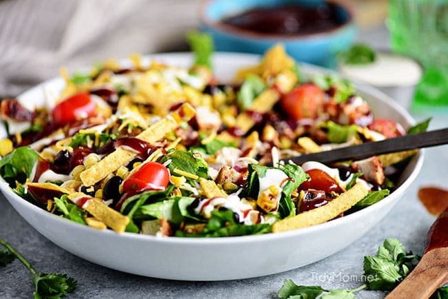 BBQ Chicken Salad in a bowl