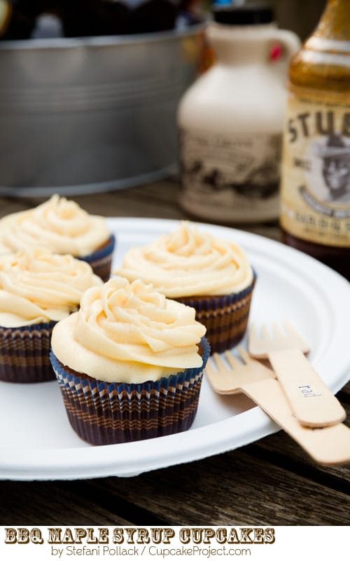 Maple Barbeque Cupcakes by Stefani Pollack/ CupcakeProject.com | recipe at cetcu.com