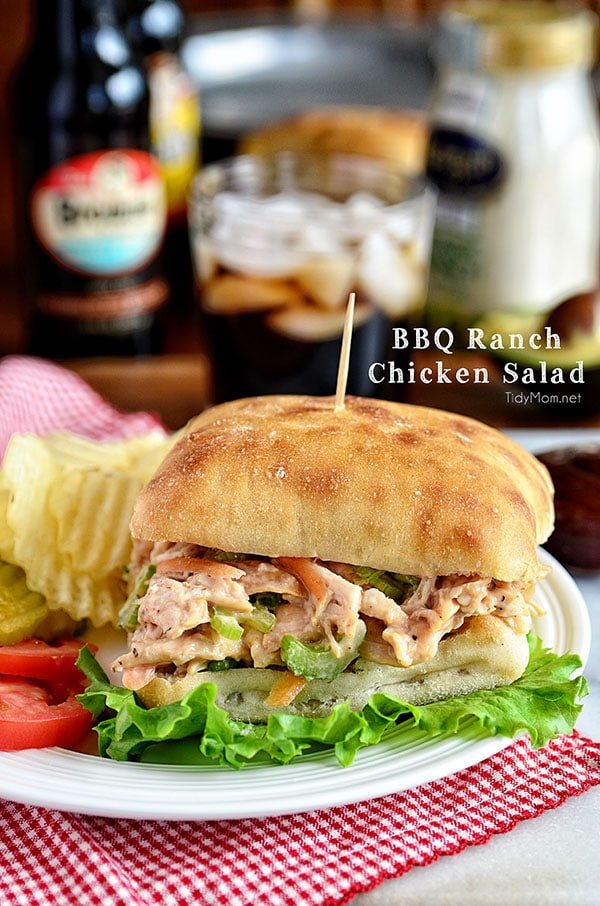 BBQ Ranch Chicken Salad Sandwich