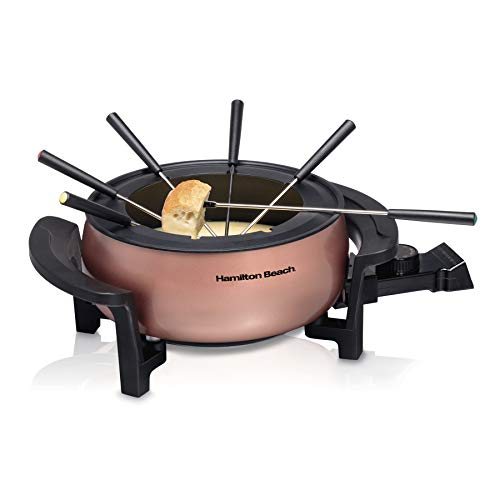 3QT Copper Electric Fondue Pot Set