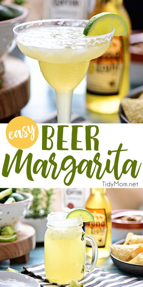 This easy recipe for Beer Margaritas has only 3 ingredients and is dripping with Mexican flavors. The best Beergarita is light, not too sweet, refreshing and super easy, to make! Perfect for Cinco de Mayo or any celebration! Get this cocktail recipe at cetcu.com #margarita #cocktailrecipes