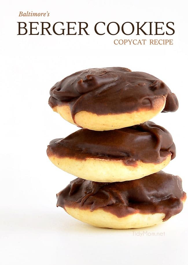 Baltimore's Famous Berger Cookies copycat recipe at cetcu.com A soft vanilla cookie, topped with a thick fudge-like frosting.
