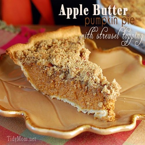 Apple Butter Pumpkin Pie with Streusel Topping at cetcu.com