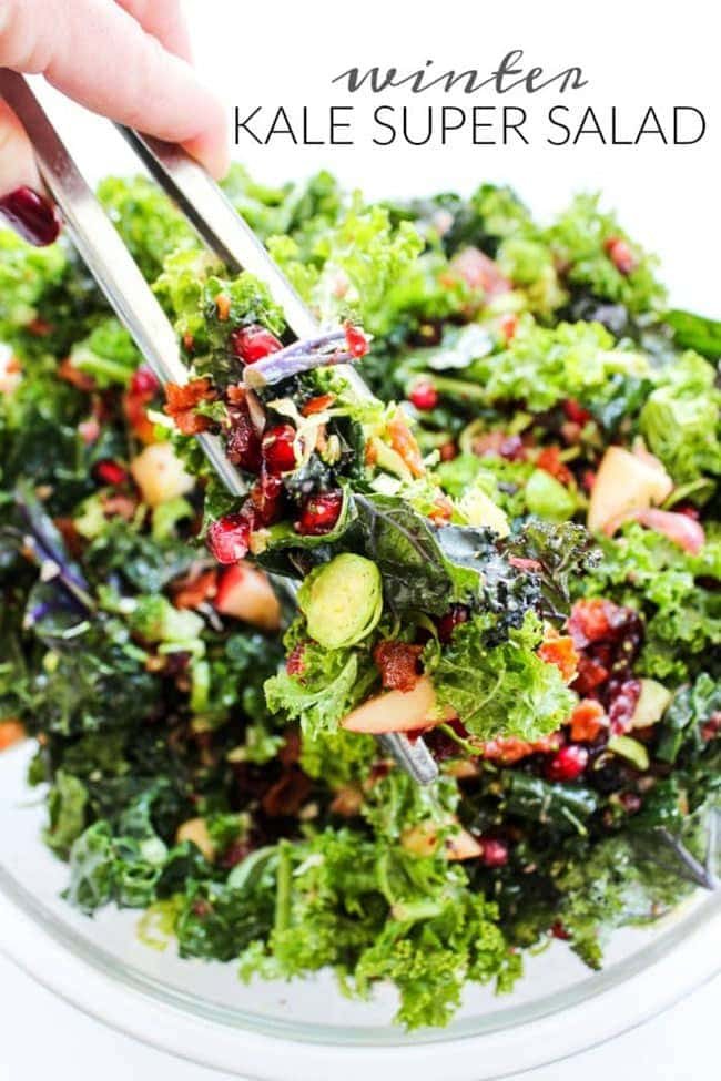 Best Comfort Food Meal Plan. Winter Kale Super Salad from A Dash of Sanity. Get More meal plan recipes, printable and decor at cetcu.com