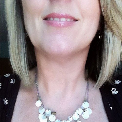 wearing my favorite lip gloss