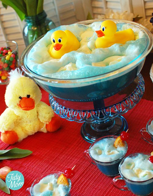 Blue Baby Shower Punch with Rubber Ducks