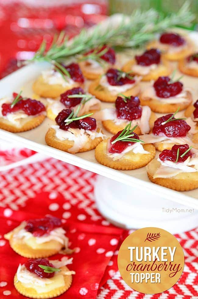 Turkey Cranberry Toppers | A Holiday Appetizer