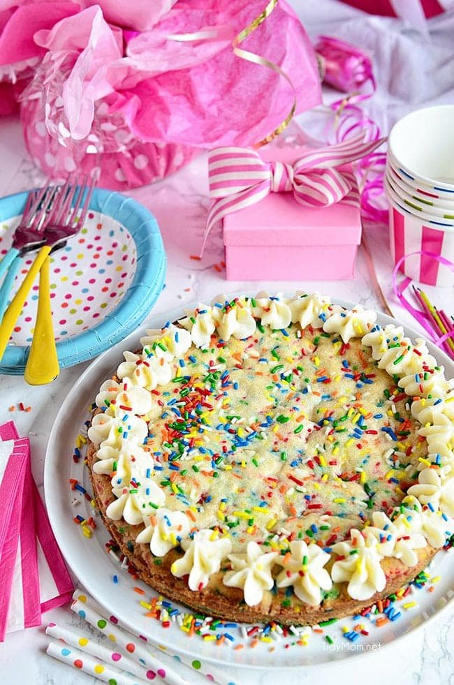 SUGAR COOKIE CAKE full of sprinkles!