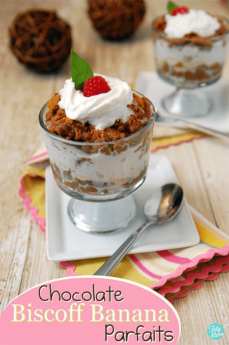 chocolate biscoff banana parfait