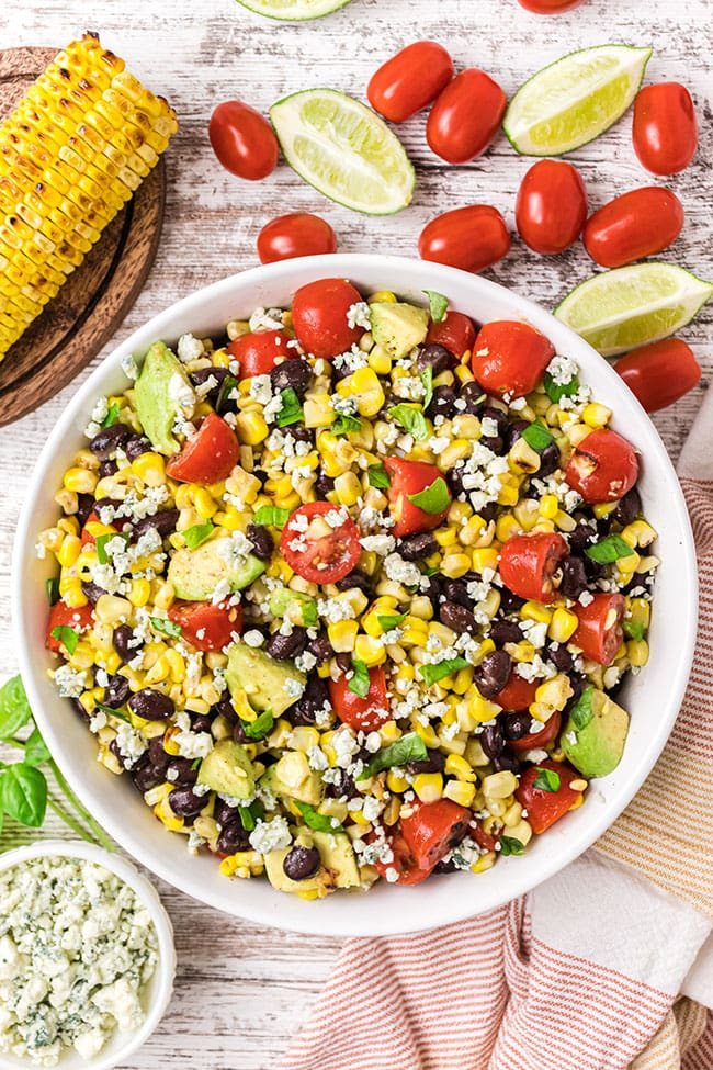 Fresh Roasted Corn And Black Bean Salad (VIDEO)