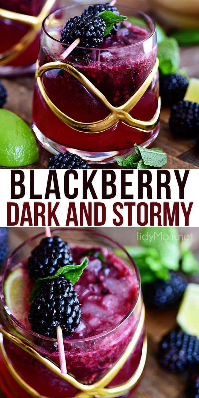 Prepare yourself for the weekend with a refreshing Blackberry Dark and Stormy. Light and fruity, and just boozy enough to make the perfect summer drink. Print the full recipe at cetcu.com #cocktail #blackberry #rum #gingerbeer #darkandstormy