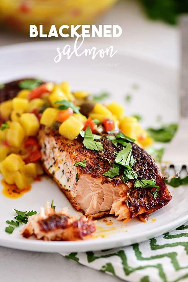 Blackened Salmon Fillets On The Grill