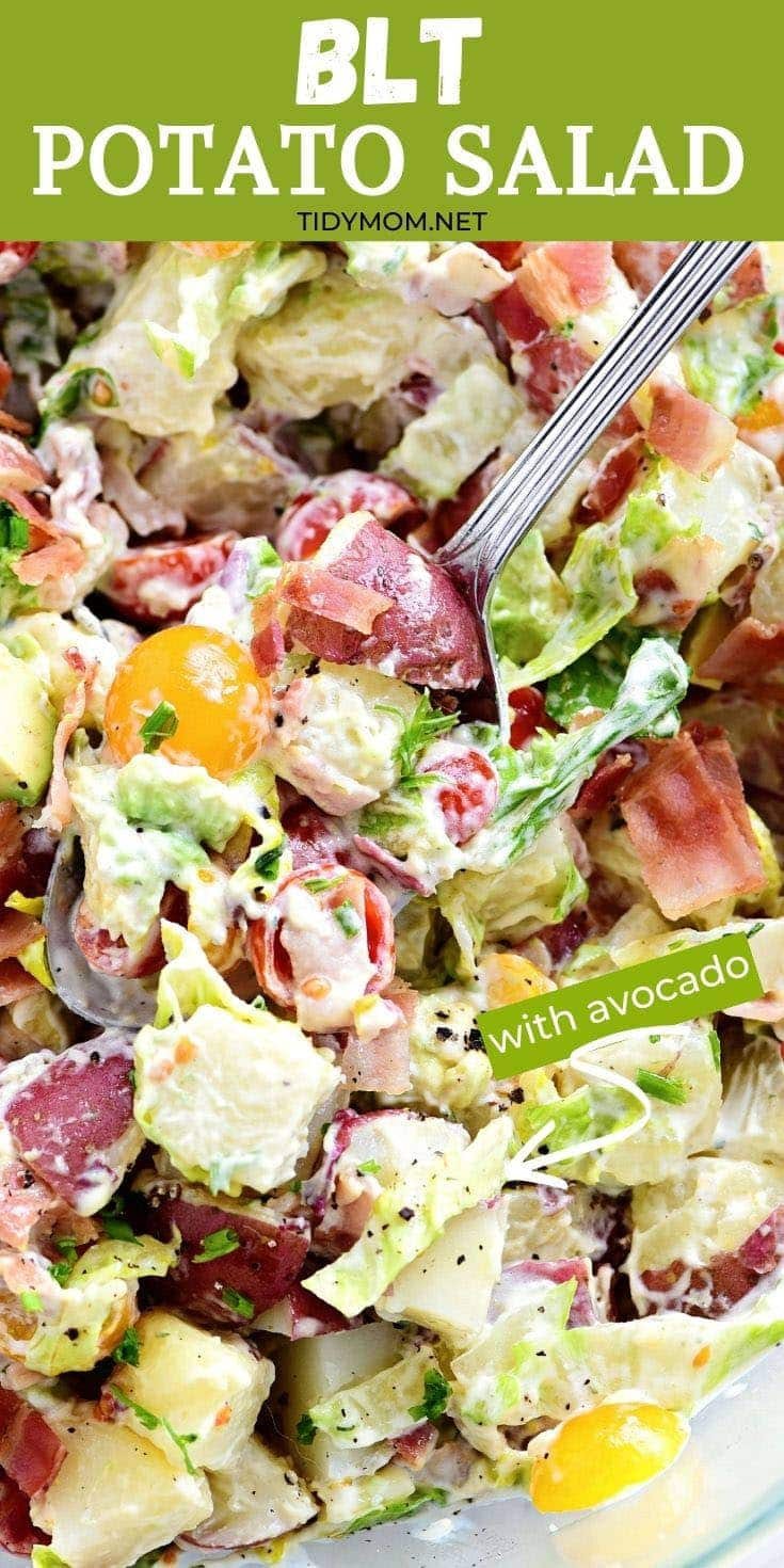 close up of potato salad
