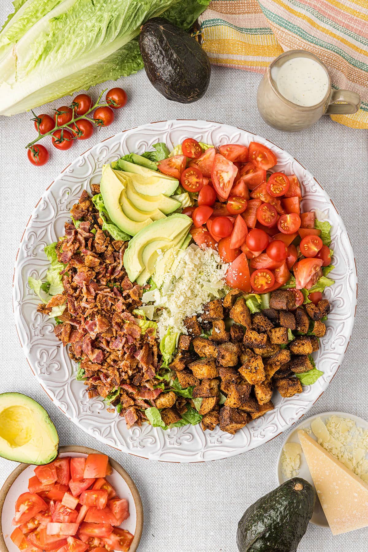 BLT salad with avocado