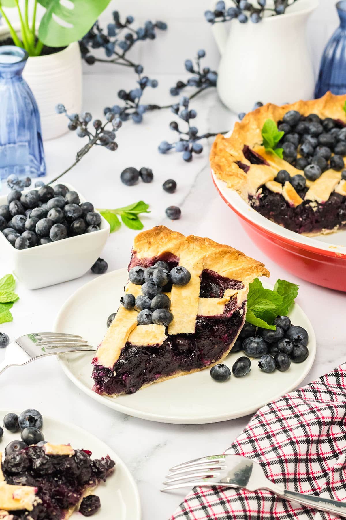 Homemade Blueberry Pie With Lattice Pie Crust