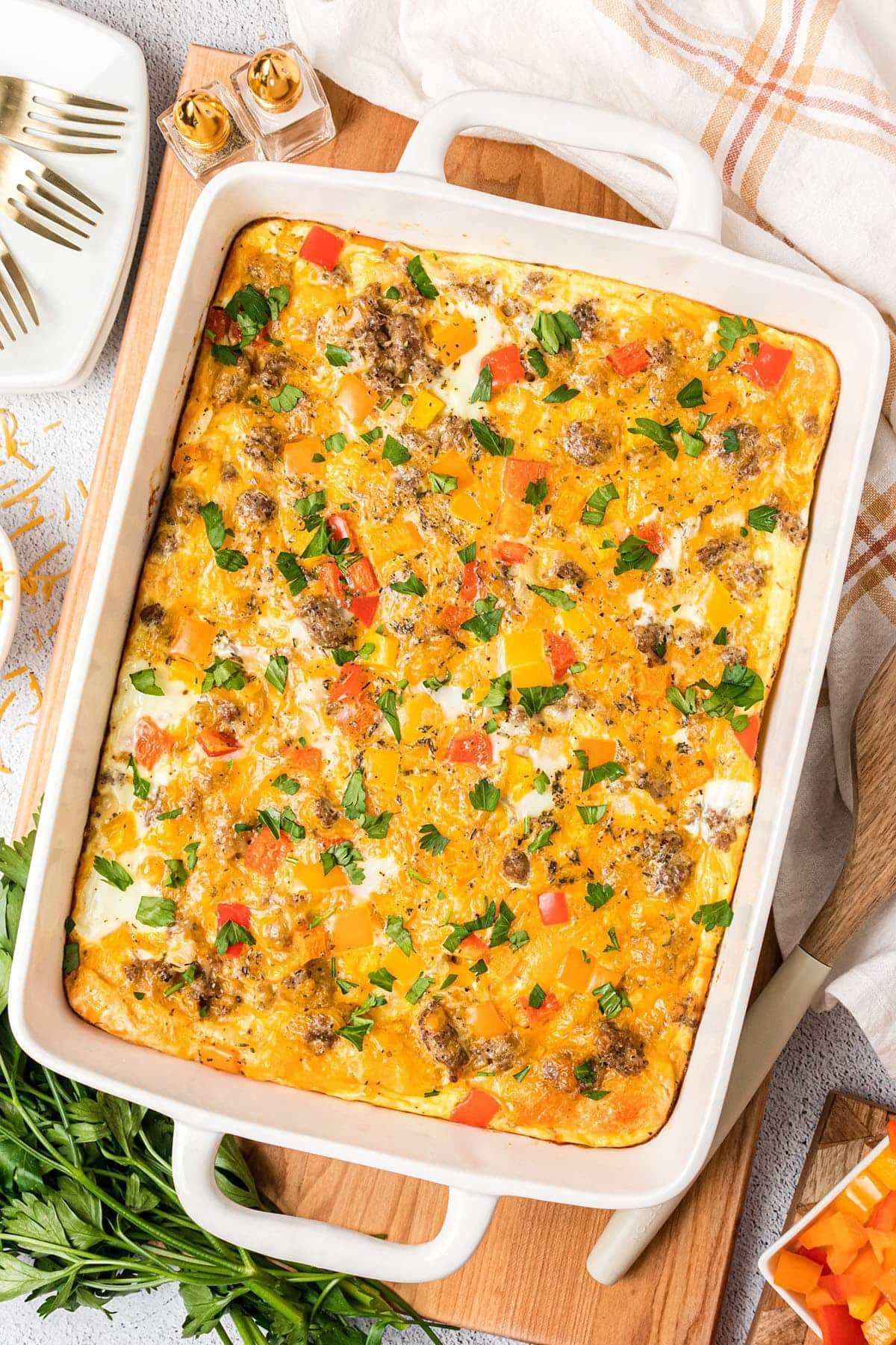 Easy Breakfast Casserole (Sausage, Egg, & Cheese)