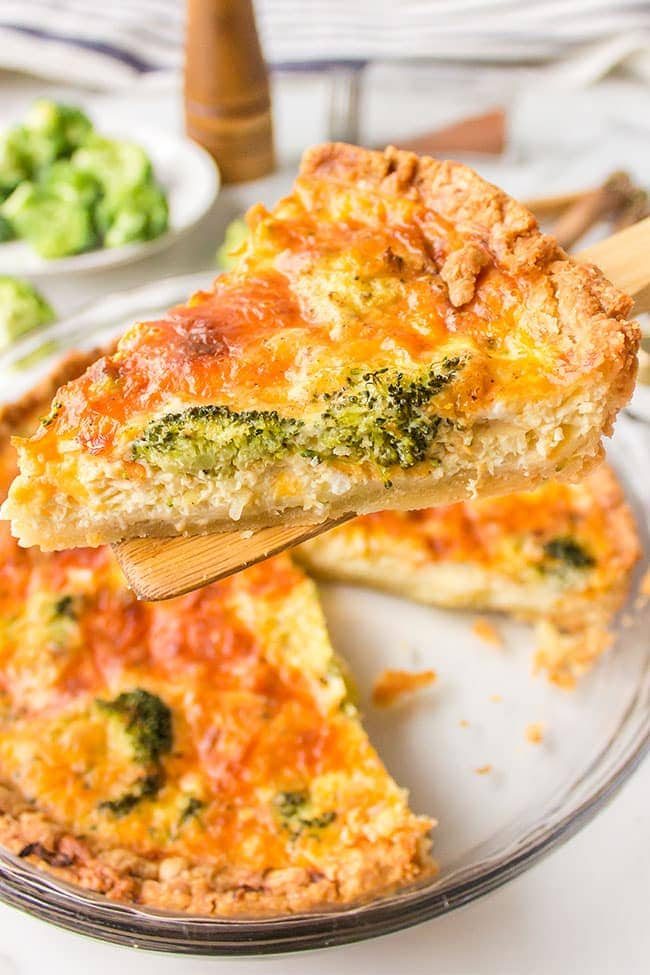Easy Broccoli Cheddar Quiche (Frozen Pie Crust)