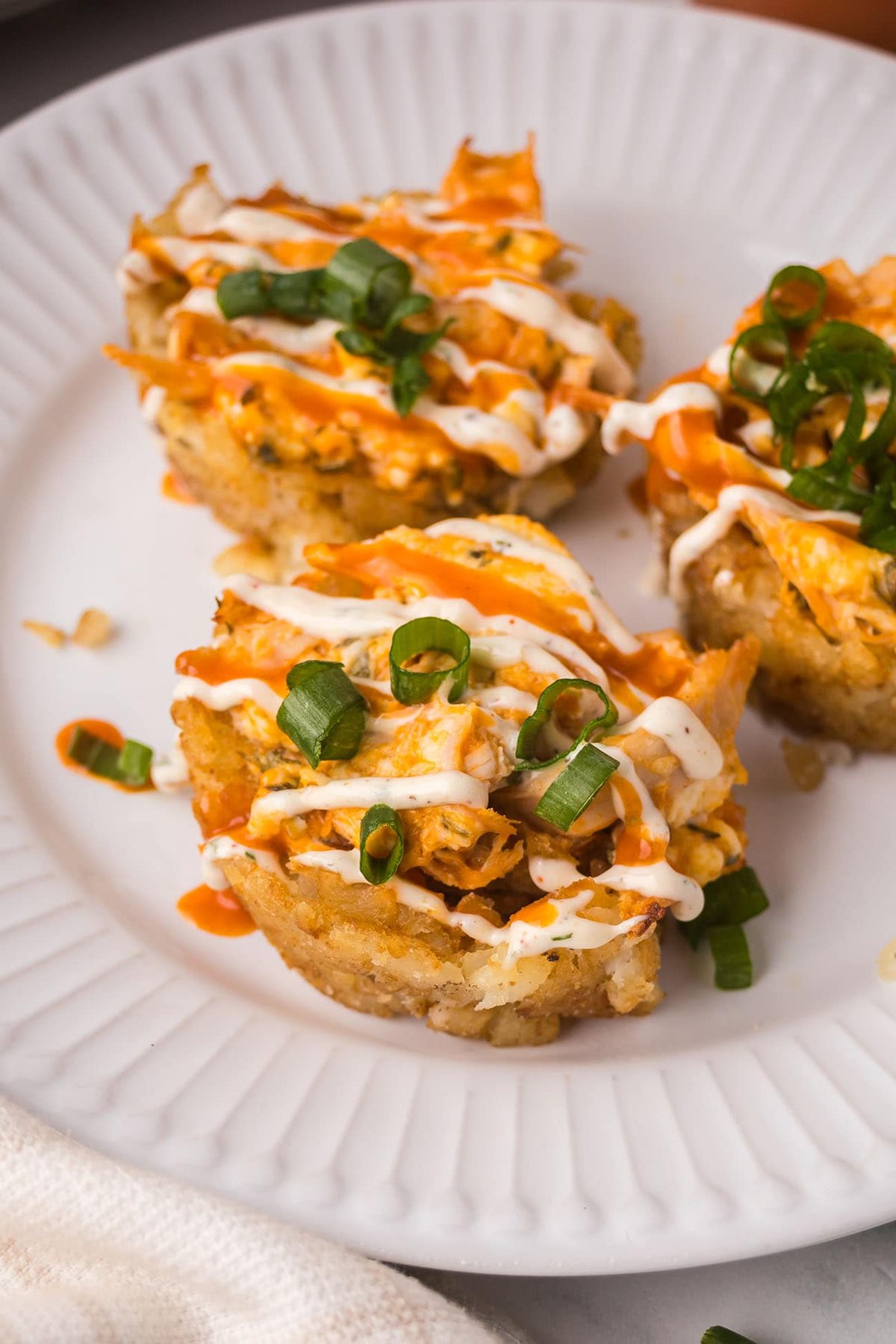 Buffalo Chicken Tater Tot Cups