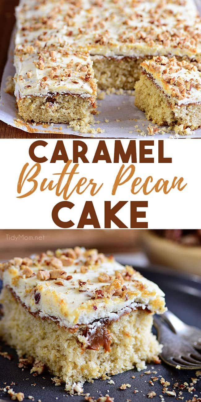 Caramel Butter Pecan Cake With Bourbon Frosting