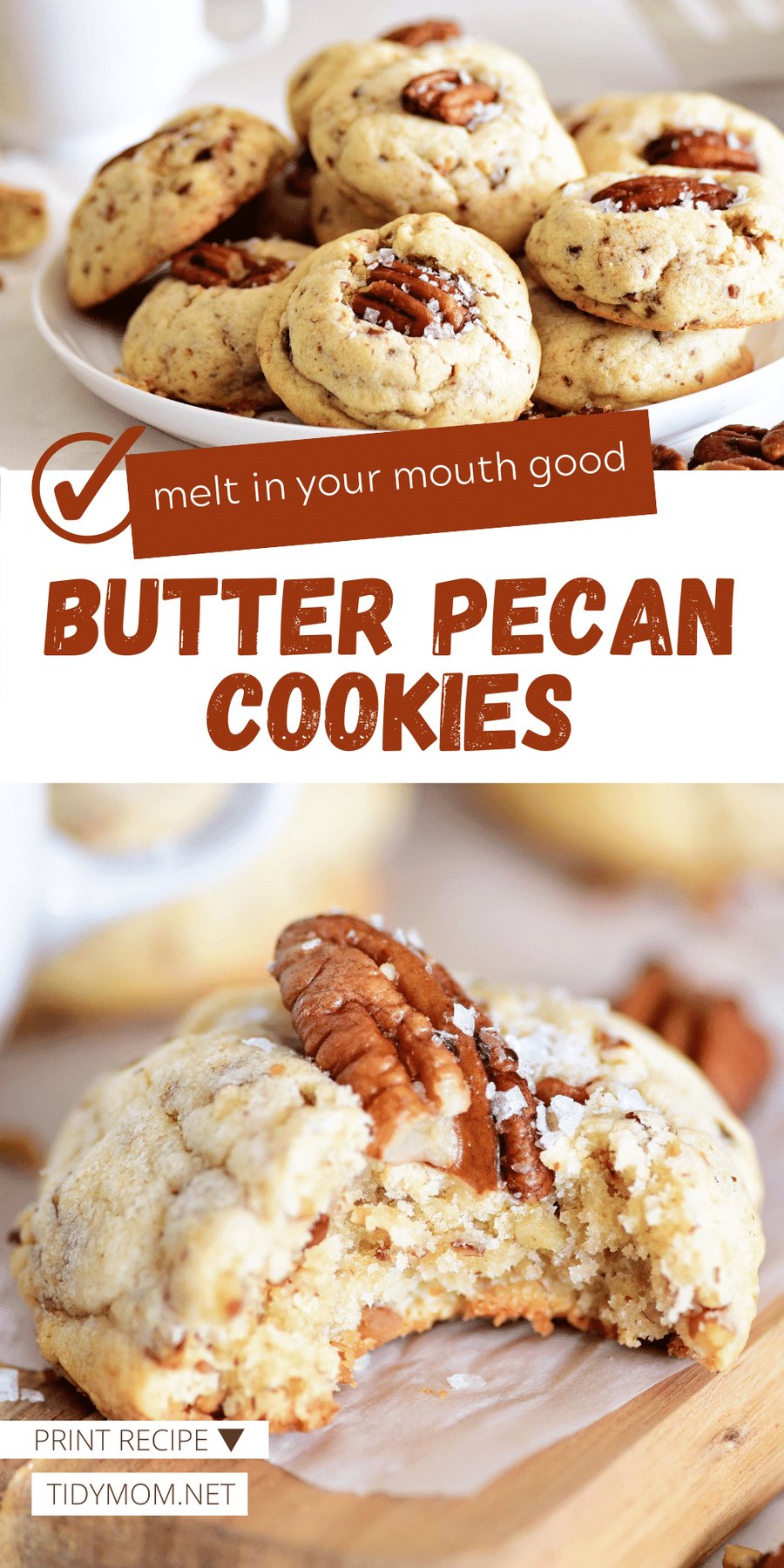 Butter Pecan Cookies photo collage