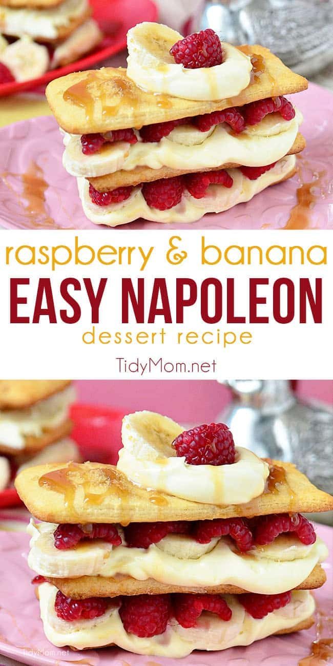 Napoleon dessert recipe photo collage