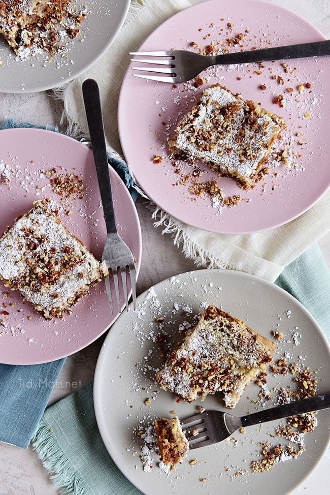 Carrot Cake Gooey Butter Cake on plates