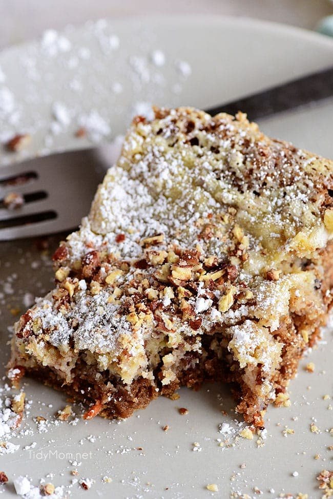 Carrot Cake Gooey Butter Cake on plate
