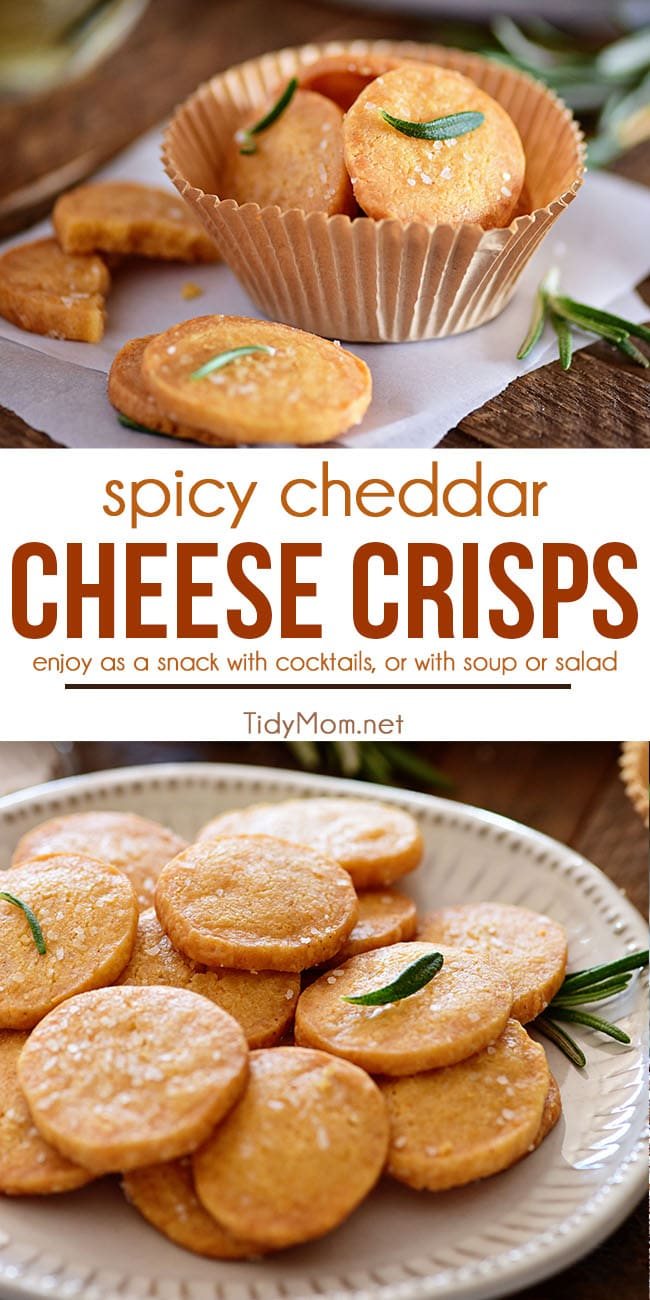 savory shortbread cheese crisps photo collage